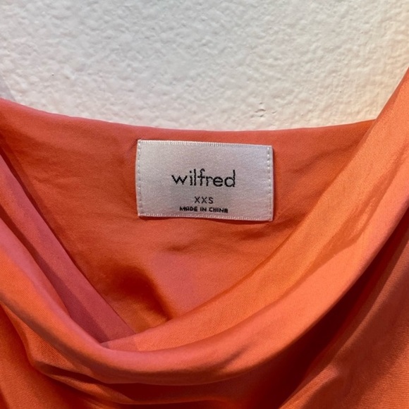 Aritzia Wilfred Ruched Slip Dress - Coral - Picture 6 of 9